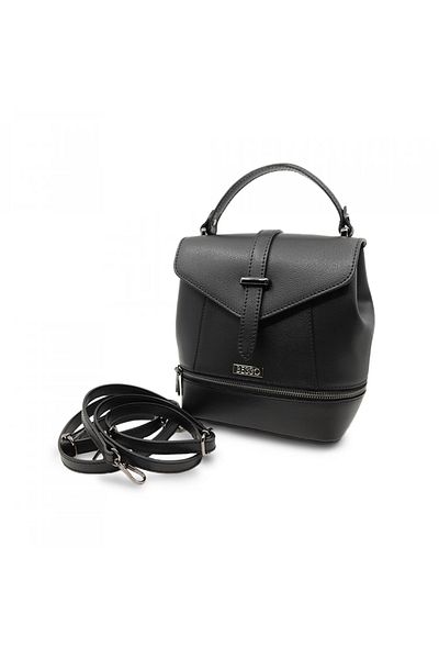 BESSO Black Urban Dynamics Genuine Leather Backpack