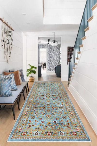 Thalia Home Kaymaz Taban Yıkanabilir Kalın Dokulu Halı & Yolluk & Mutfak Halısı