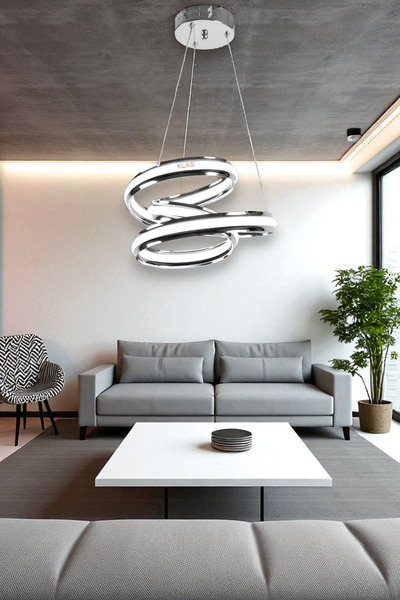 KORKMAZ KLAS KORKMAZ KLAS CAM AYDINLATMA ULTRA LED AVİZE ORTA BOY 3 RENK IŞIK