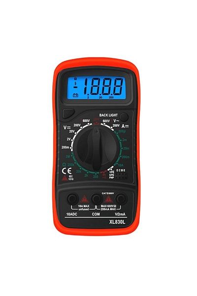 divendi-ro Digital multimeter with LCD display - Black/Red