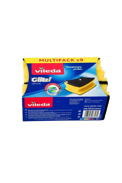Vileda Glitzi Sponge Scourer Dish Washing High Foam 9 pcs