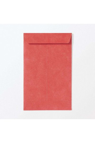 Muji Bamboo Paper Petit Envelope , Red , 5 pcs