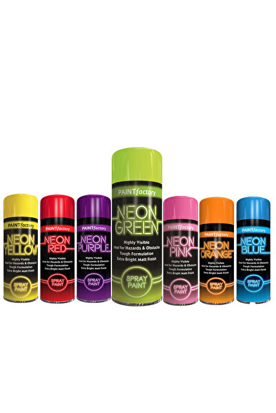 Paint Factory Highly Visible Neon Spray Paint Color Green 200ml