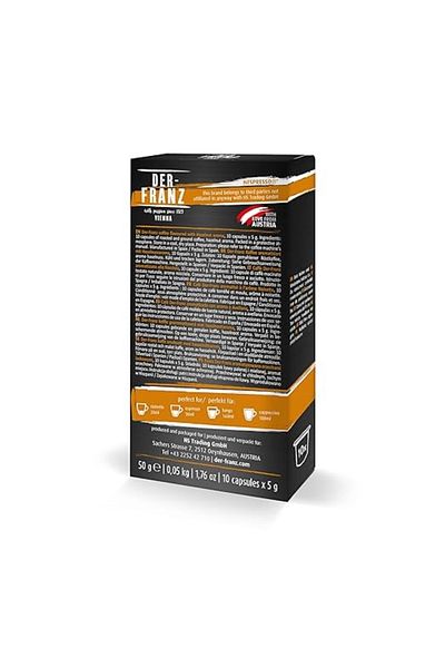 Der-Franz Hazelnut coffee capsules, Nespresso compatible, 6 x 10 Capsules, 6 x 50g