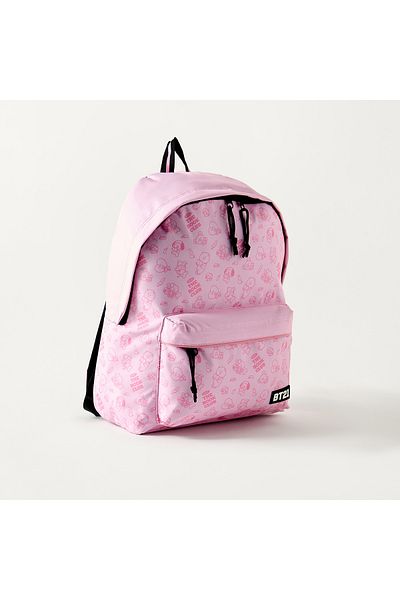 BT21 Printed 17-Inch Backpack with Adjustable Straps - 42.5x32x14 cms
