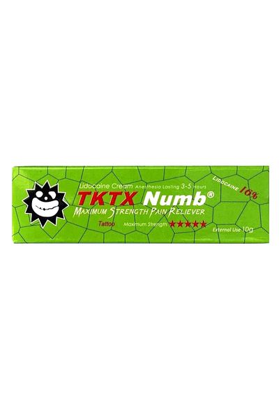 TKTX Cremă anestezică, TKTX, Putere maximă, Verde, Tatuaj, Cosmetică, Lidocaină 16%, 10gr