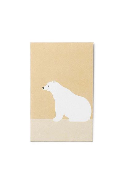 Muji Bamboo Paper Petit Envelope Polar Bear, 3 pcs