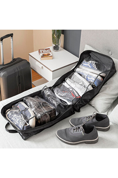 InnovaGoods Geantă de Voiaj pentru Încălțăminte InnovaGoods 12 pantofi, Negru