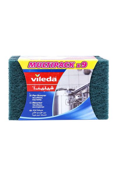 Vileda Dish Washing Scourer Scouring Pad 9 pcs