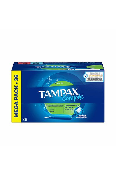 Certina Tampons with applicator, Tampax Compak Super, 36 pieces