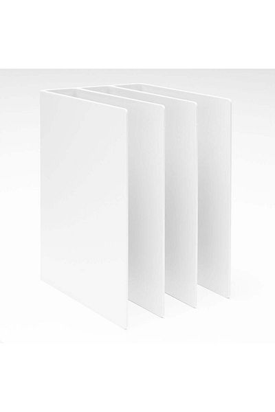 Muji Styrol Partition Stand, 3 Partitions, 210 x 135 x 160 mm, S, White