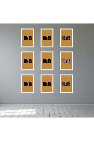 Tooall 10X15 White Frame Set – Empty Wall Frame (Option of 6 or 9)