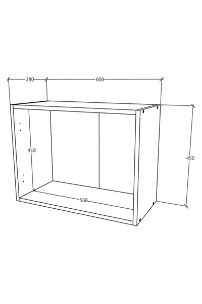 haaus.ro Upper Body Hood haaus Karo, Glossy Grey/White, MDF, 60 x 30 x 45 cm
