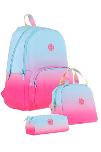 KAUKKO Rainbow Blue Pink Color Transition Girl's Triple Primary and Secondary...