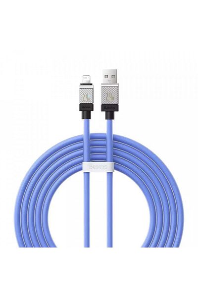 Baseus Cablu de date cu încărcare rapidă USB la Lightning, 2.4A, 2m - Seria Baseus CoolPlay (CAKW000503) - Albastru