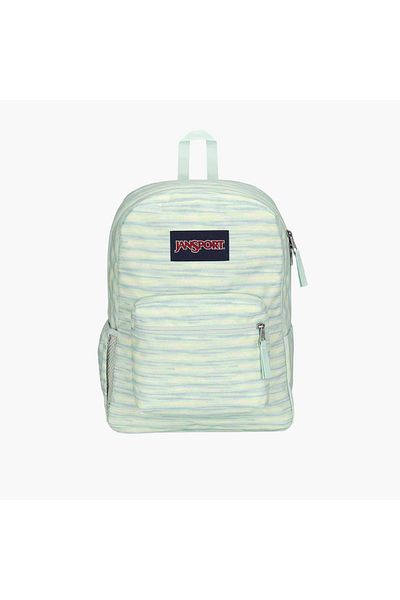 Jansport Striped Backpack with Adjustable Straps and Zip Closure - 60.02x39.7x45.72 cms