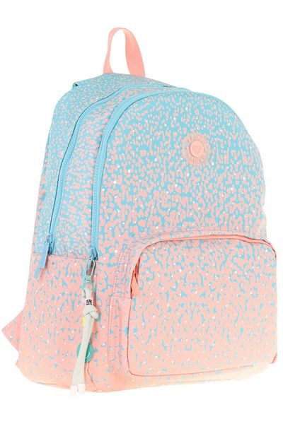 KAUKKO Dots Girl's Three Compartment Primary and Secondary School Bag - Turquoise Dot Pattern - K1805