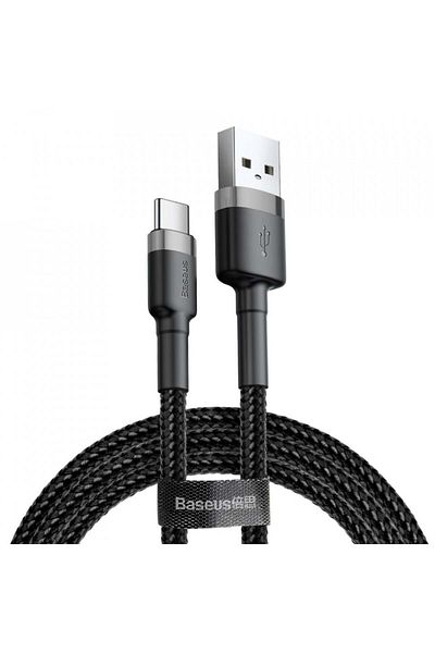 Baseus Usb Type-c Data Cable, 2a, 3m, Cafule - Dark Gray