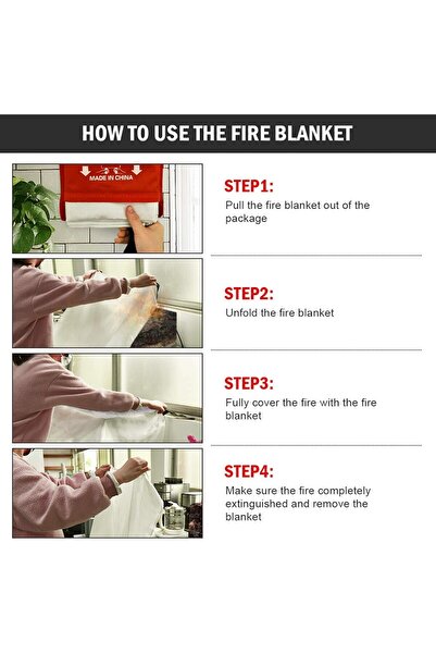 Yuwell YU WELL 2Pack Fire Blanket for Emergency Survival