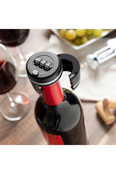 InnovaGoods InnovaGoods Botlock Wine Bottle Lock, Black