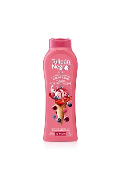 Tulipán Negro Gel de duș cu iaurt și fructe roșii, Tulipan, 650ml
