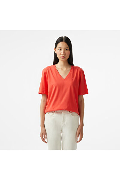 Nautica Kadın Kırmızı Regular Fit T-Shirt