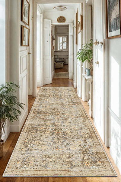 Thalia Home Kaymaz Taban Yıkanabilir Kalın Dokulu Halı & Yolluk & Mutfak Halısı
