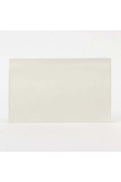 Muji مجلد جيب شفاف من جانب واحد، 120 × 190 مم، أبيض رمادي