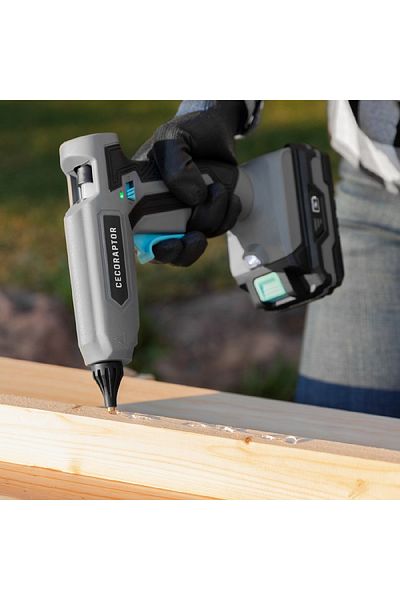 Perre Pistol de lipit cu silicon, CecoRaptor Perfect Fix 2020 Advance, fără fir, 20V
