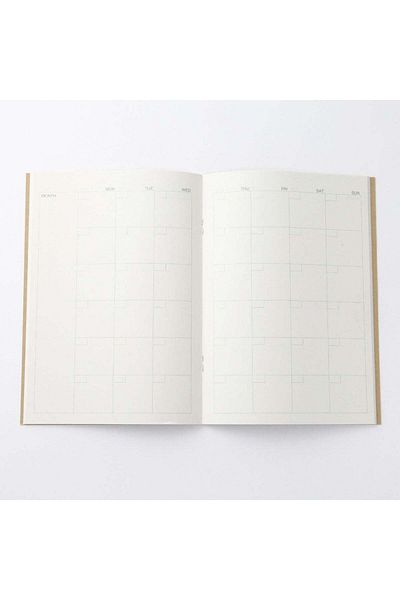 Muji Note Monthly Sheets, 32 Sheets, A5, Neutral
