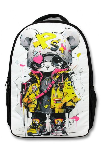 ÜMİT ÇANTA Hope Bag Boys' School Backpack - Anime - Yellow White - 5107 (7 Years and Above)