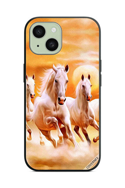 Covernex غطاء حماية لهاتف Apple iPhone 15 Plus - خيول تركض