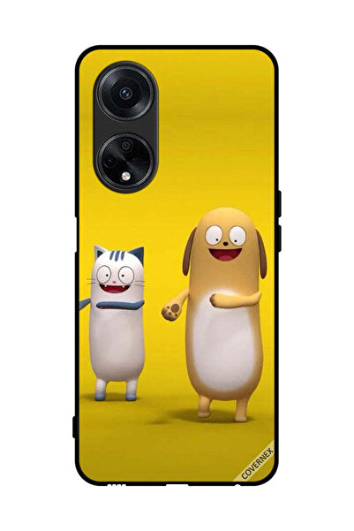 Covernex غطاء حماية لهاتف Oppo A98 5G قصة قطة وكلب