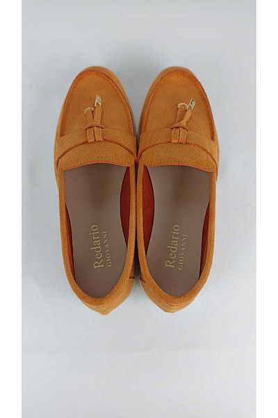 ZİO Women's Orange Suede Ballet