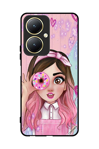 Covernex غطاء حماية لهاتف فيفو Y27 4G برسومات فتاة محبة للدونات