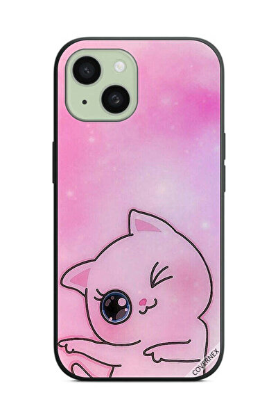Covernex غطاء حماية لهاتف Apple iPhone 15 - Go This Way Kitten