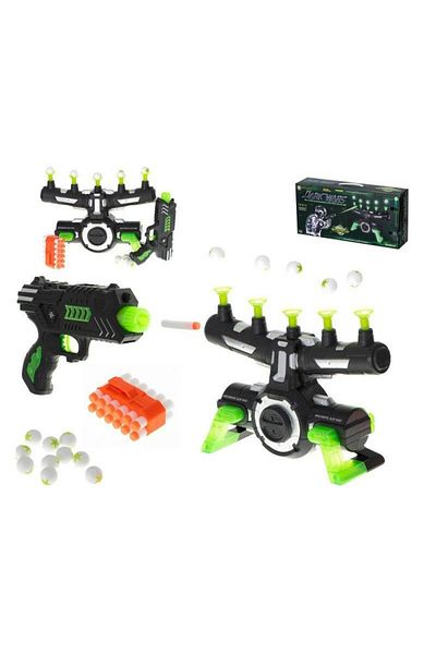 kik Set pistol si sageti Dark Wars, KIK, +4 ani, Negru/Verde
