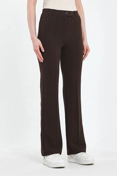 Vespo Double Button Lycra Palazzo Trousers