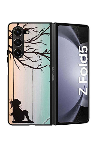 Covernex غطاء حماية لهاتف سامسونج جالاكسي زد فولد 5، رسمة فنية لفتاة صغيرة حزينة