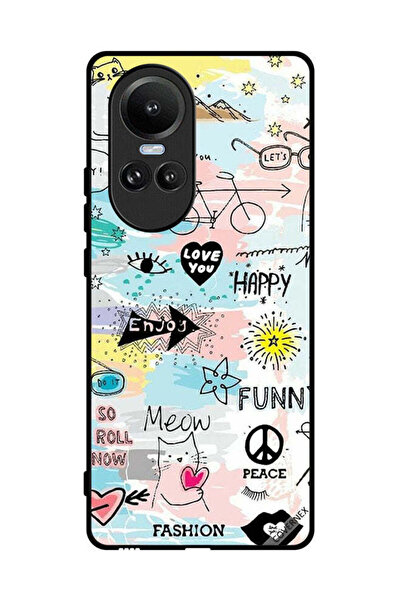 Covernex غطاء حماية لهاتف Oppo Reno10 Pro Doodle Meow Enjoy