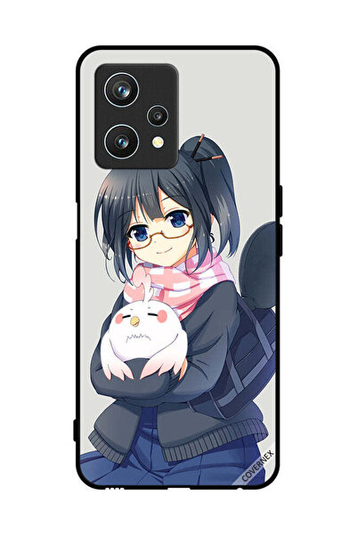 Covernex غطاء حماية لهاتف Realme 9 Pro، رسم فتاة تحمل حيوانًا أليفًا