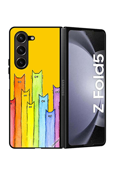 Covernex غطاء حماية لهاتف سامسونج جالاكسي زد فولد 5 - رسمة دمية قطة