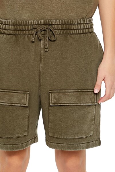 Forever 21 Yıkama Detaylı Bağcıklı Şort