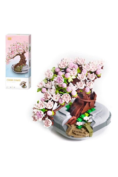 scntoys Decorative Collectible Sakura Tree Flower Building Set 426 Piece Puzzle Block Flower Building Set