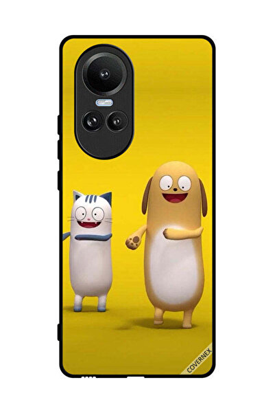 Covernex غطاء حماية لهاتف Oppo Reno10 Pro قصة قطة وكلب