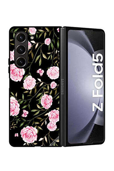 Covernex غطاء حماية لهاتف سامسونج جالاكسي زد فولد 5 وردي في باقات من الأوراق ...