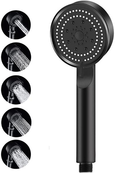 Mena Rise Şirinshop Turbo Shower Head, High Pressure Hand Shower, 5 Function Shower Head 1.Si