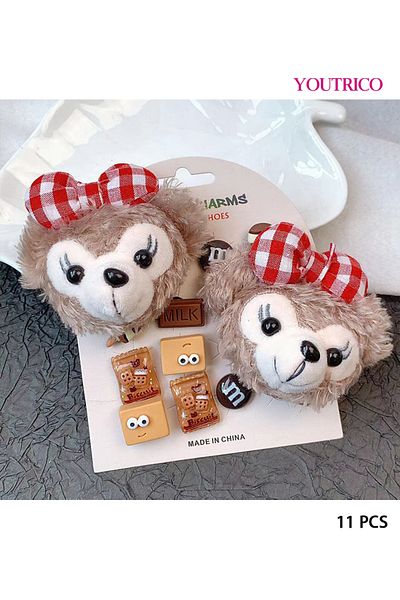 Youtrico 11pcs Duffy Bear Jibbitz Charms for Slipper Ornament