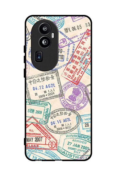 Covernex غطاء حماية لهاتف Oppo Reno 10 بنمط طوابع السفر الصينية