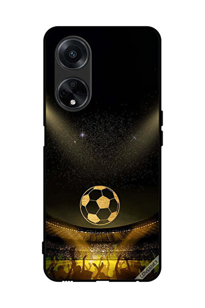 Covernex غطاء حماية لهاتف Oppo A1 5G، خلفية فيلم كرة قدم كلاسيكية باللون الأسود